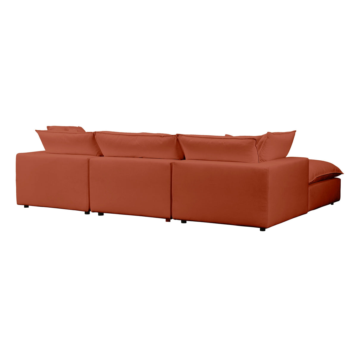 Cali 4-Piece Performance Fabric Modular Sectional - Rust