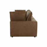 Cali 120" Brown Leather Modular Sofa