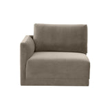 Willow Performance Velvet Modular LAF Corner Chair - Taupe
