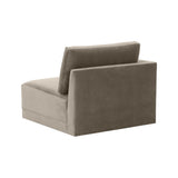 Willow Performance Velvet Modular LAF Corner Chair - Taupe