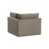 Willow Performance Velvet Modular Corner Chair - Taupe