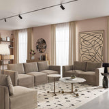Willow 105" Performance Velvet Modular Sofa - Taupe