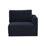 Willow Performance Velvet Modular RAF Corner Chair - Navy