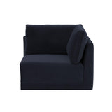 Willow Performance Velvet Modular Corner Chair - Navy