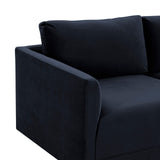 Willow 105" Performance Velvet Modular Sofa - Navy