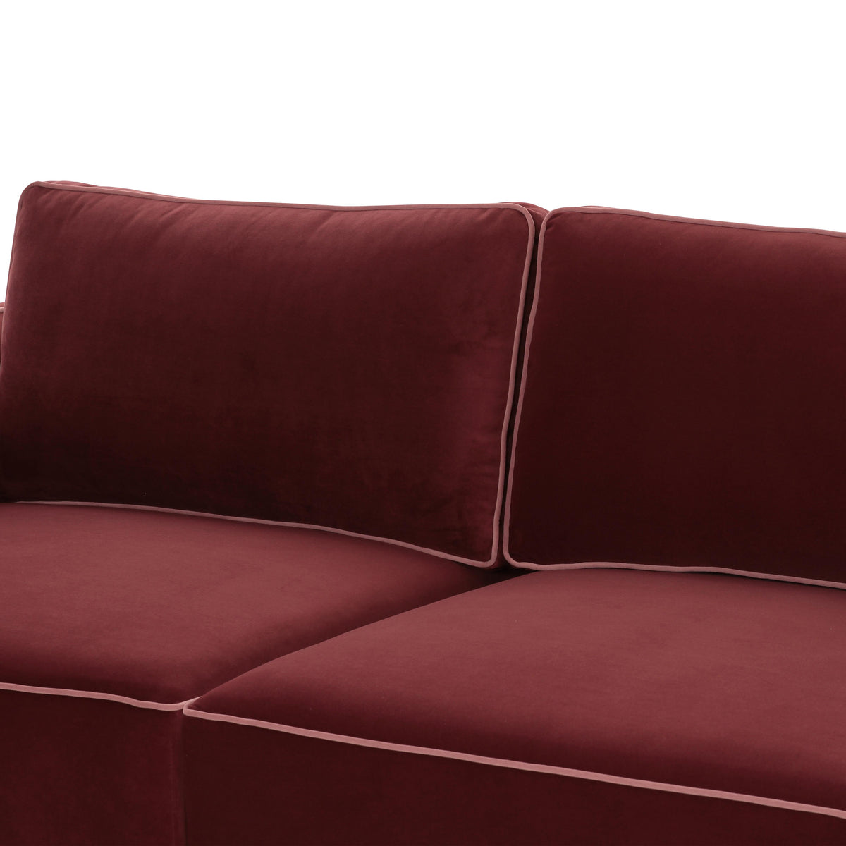 Willow 105" Performance Velvet Modular Sofa - Red