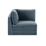 Willow Performance Velvet Modular Corner Chair - Blue