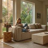 Aurora 90" Sofa - Pebble Beige