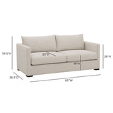 Portsmouth 85" Sofa - Beige