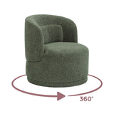 Massa Textured Performance Fabric Swivel Accent Chair - Green
