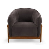 Piedmont Upcycled Contract-Grade Chenille Accent Chair - Grey