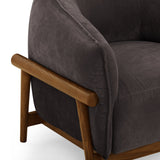 Piedmont Upcycled Contract-Grade Chenille Accent Chair - Grey