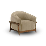 Piedmont Upcycled Contract-Grade Chenille Accent Chair - Taupe