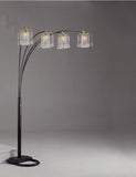 Rain Drop Arc Black 84" Floor Lamp - Crown Mark | Olivia Furniture