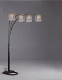 Rain Drop Arc Black 84" Floor Lamp - Crown Mark | Olivia Furniture