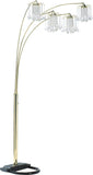Rain Drop Arc Gold 84" Floor Lamp - Crown Mark | Olivia Furniture