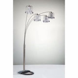 Rain Drop Arc Pewter 84" Floor Lamp - Crown Mark | Olivia Furniture