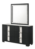 Rangley Black Mirror (Mirror Only) - Crown Mark | Olivia Furniture