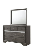 Regata Gray/Silver Bedroom Mirror (Mirror Only) - Crown Mark | Olivia Furniture