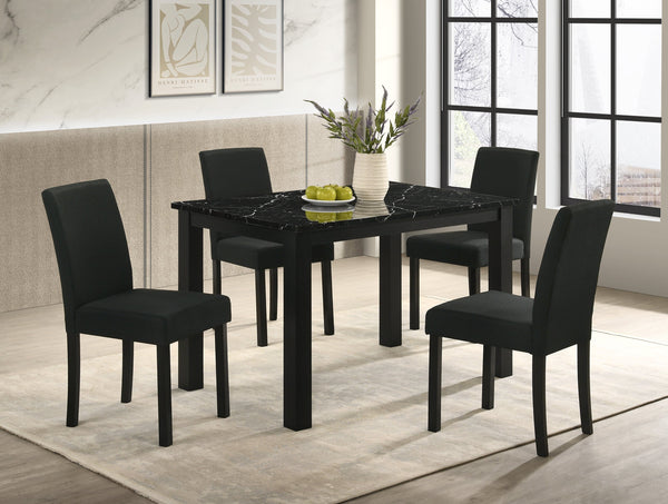 Resia Black 5-Piece Dining Set | Crown Mark | Olivia Furniture