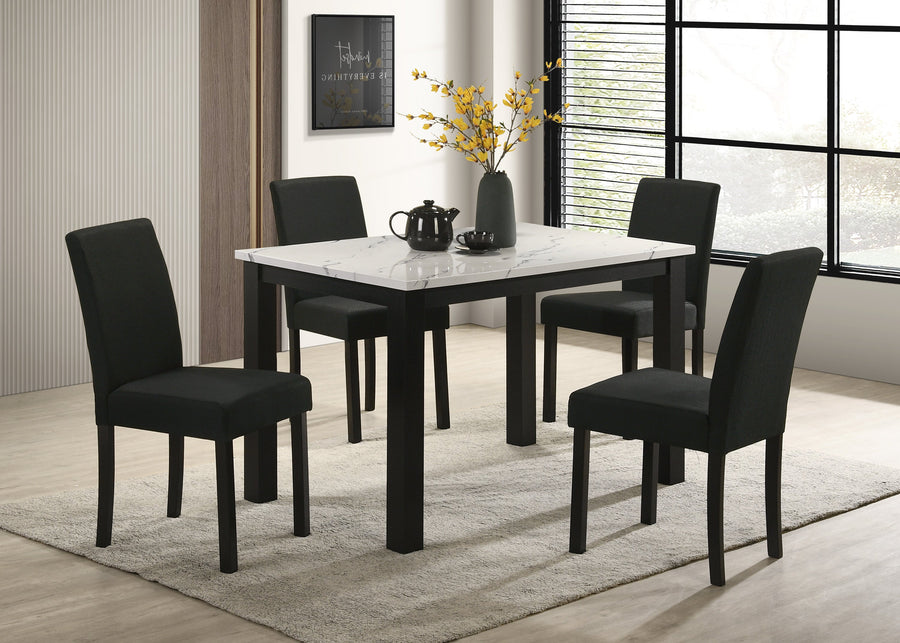 Resia Black/White 5-Piece Dining Set | Crown Mark | Olivia Furniture