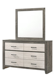 Rhett Brown/Cream Bedroom Mirror (Mirror Only) - Crown Mark | Olivia Furniture