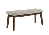 Salerno Beige/Brown Dining Bench - Crown Mark | Olivia Furniture