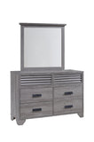 Sarter Gray Bedroom Mirror (Mirror Only) - Crown Mark | Olivia Furniture