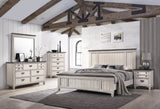 Sawyer Antique White/Brown Bedroom Mirror (Mirror Only) - Crown Mark | Olivia Furniture