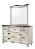 Sawyer Antique White/Brown Bedroom Mirror (Mirror Only) - Crown Mark | Olivia Furniture