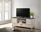 Saywer Antique 68" White/Brown TV Stand - Crown Mark | Olivia Furniture