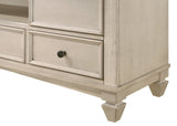 Saywer Antique 68" White/Brown TV Stand - Crown Mark | Olivia Furniture