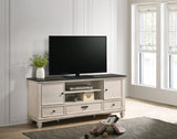 Saywer Antique 68" White/Brown TV Stand - Crown Mark | Olivia Furniture