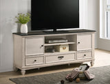 Saywer Antique 68" White/Brown TV Stand - Crown Mark | Olivia Furniture