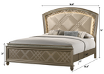 Cristal Gold LED Upholstered Panel Bedroom Set - OLIVIA FURNITURE