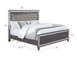 Refino Gray LED Panel Bedroom Set - OLIVIA FURNITURE