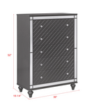 Refino Gray LED Panel Bedroom Set - OLIVIA FURNITURE