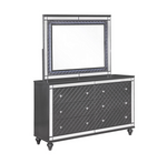 Refino Gray LED Panel Bedroom Set - OLIVIA FURNITURE