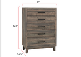 Tacoma Rustic Brown Panel Bedroom Set - OLIVIA FURNITURE