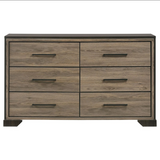 Baker Brown/Light Taupe Panel Bedroom Set