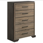 Baker Brown/Light Taupe Panel Bedroom Set