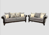2451 Gray Sofa and Loveseat
