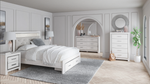 Altyra White LED Upholstered Panel Bedroom Set
