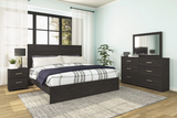 Belachime Black Panel Bedroom Set