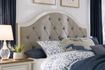 Brollyn Chipped White Upholstered Panel Bedroom Set