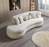 Olivia Ivory Boucle Chaise Lounge