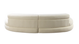 Olivia Ivory Boucle Curved Sectional