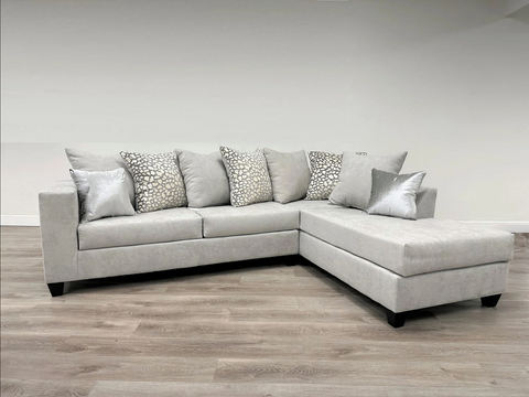 110 Sectional Hollywood Silver