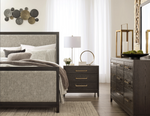 Burkhaus Brown Upholstered Panel Bedroom Set