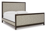 Burkhaus Brown Upholstered Panel Bedroom Set